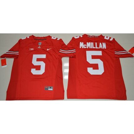 Buckeyes #5 Raekwon McMillan Red Stitched NCAA Jersey