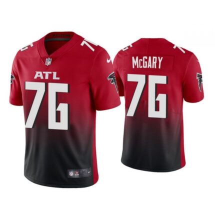 Men's Atlanta Falcons #76 Kaleb McGary New Red Vapor Untouchable Limited Stitched Jersey