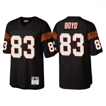 Men's Cincinnati Bengals #83 Tyler Boyd Black Throwback Legacy Stitched Jersey