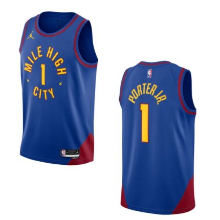 Men's Denver Nuggets #1 Michael Porter Jr. Blue 2022/23 Statement Edition Stitched Jersey