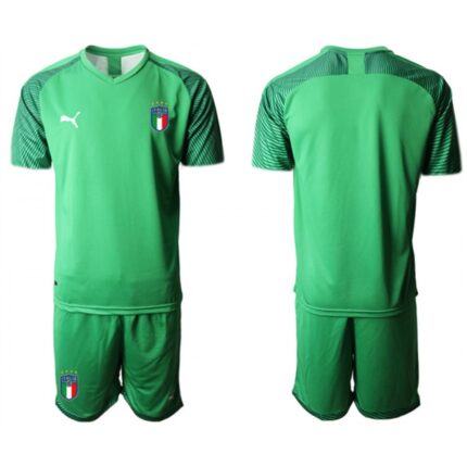 Men's Italy Blank Green Goalkeeper Soccer Jersey Suit