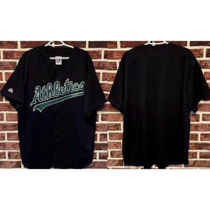 Men's Oakland Athletics Blank Black Stitched Baseball Jersey