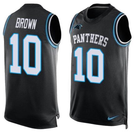 Nike Panthers #10 Corey Brown Black Team Color Men's Stitched NFL Limited Tank Top Jersey