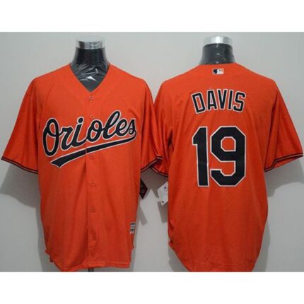 Orioles #19 Chris Davis Orange New Cool Base Stitched MLB Jersey