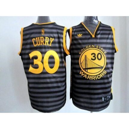 Warriors #30 Stephen Curry Black/Grey Groove Stitched NBA Jersey