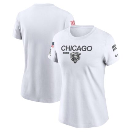 Women's Chicago Bears  Nike White 2024 Salute To Service Legend Performance T-Shirt