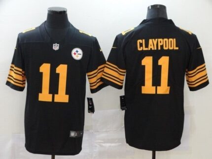 Men's Pittsburgh Steelers Chase Claypool Nike Jersey - Black-yellow numbers