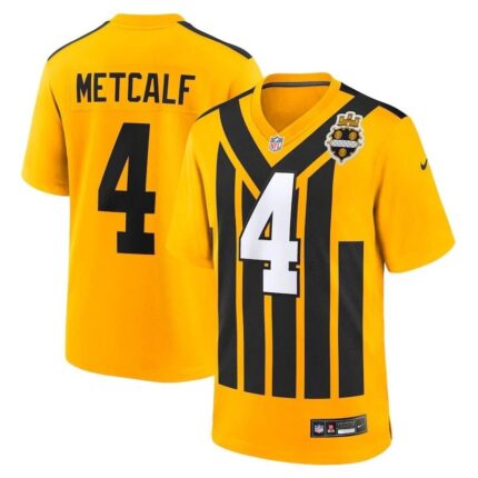 Men's Pittsburgh Steelers DK Metcalf Nike Jersey - Retro Yellow-2