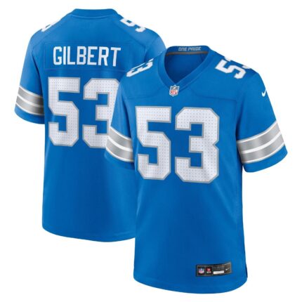 DaRon Gilbert Detroit Lions Nike Game Jersey - Blue