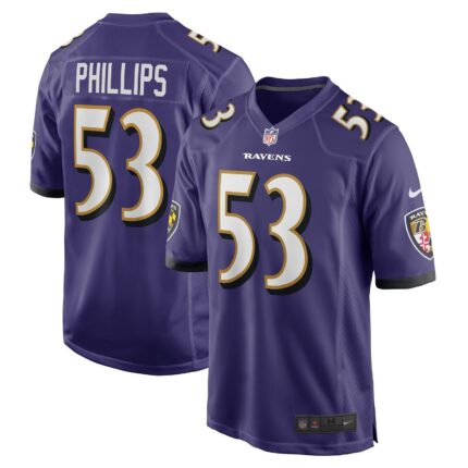 Del'Shawn Phillips Baltimore Ravens Nike Game Jersey - Purple