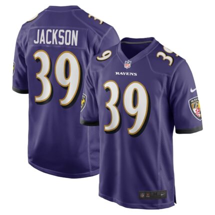 Eddie Jackson Baltimore Ravens Nike Team Game Jersey - Purple