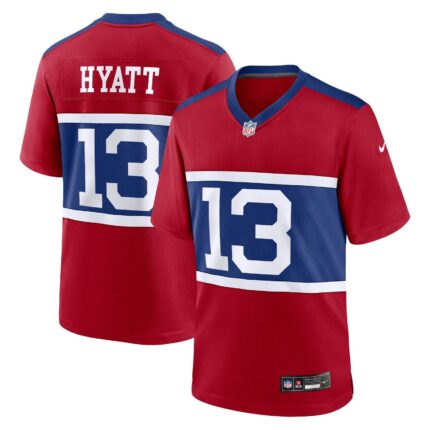 Jalin Hyatt New York Giants Nike Alternate Game Jersey - Century Red