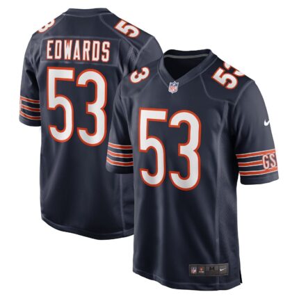 TJ Edwards Chicago Bears Nike Game Jersey - Navy